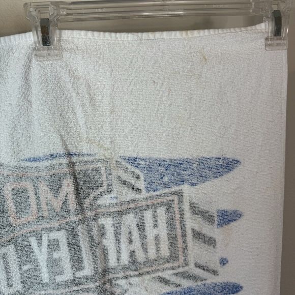 Vintage Harley Davidson Motorcycles Cotton Terrycloth Beach Towel - Picture 12 of 16